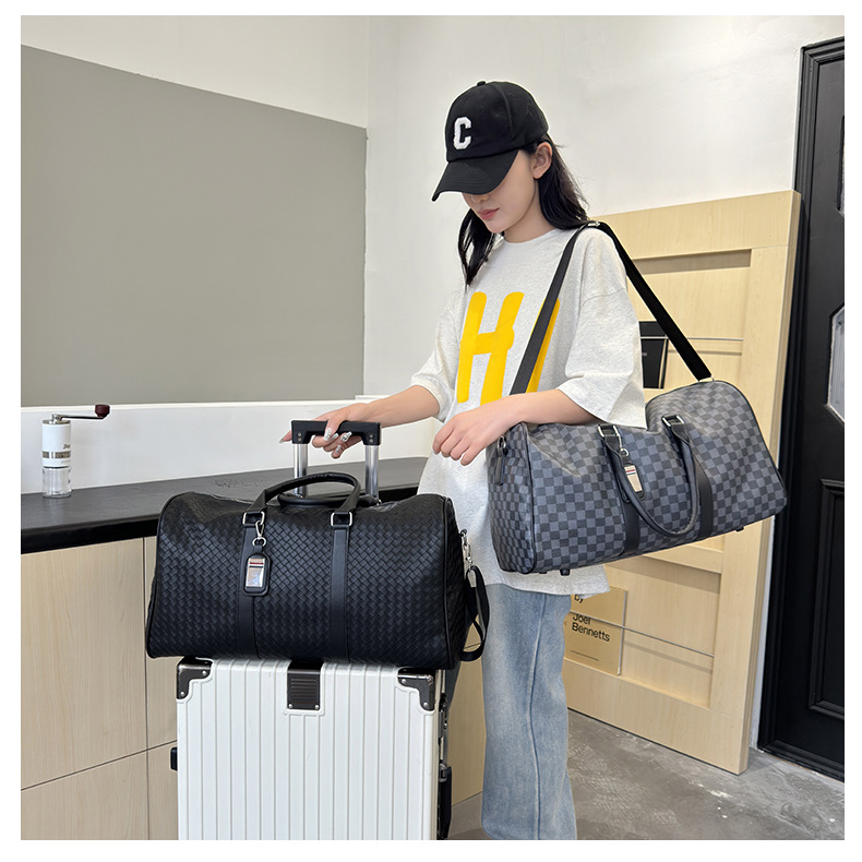 PU leather travel bag, large capacity