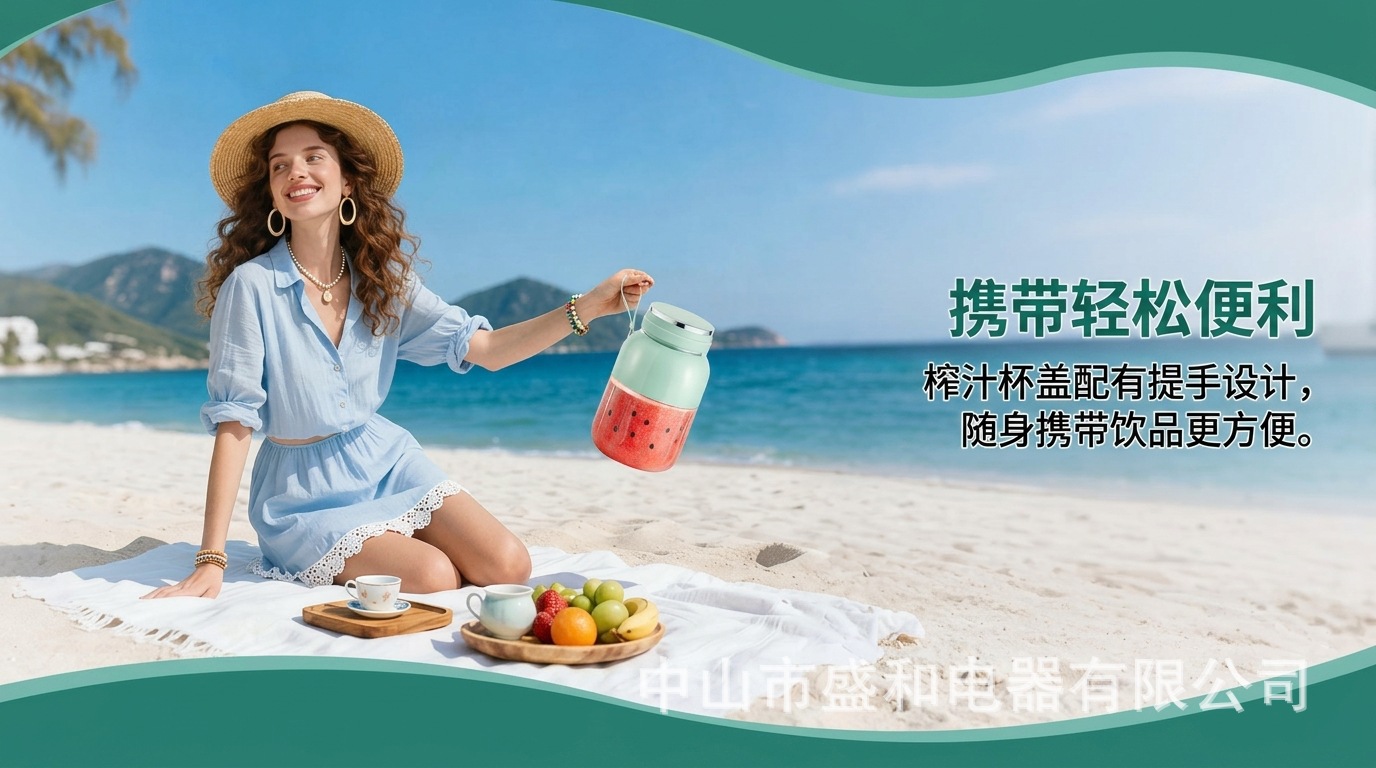 800ml wireless portable juicer, USB rechargeable