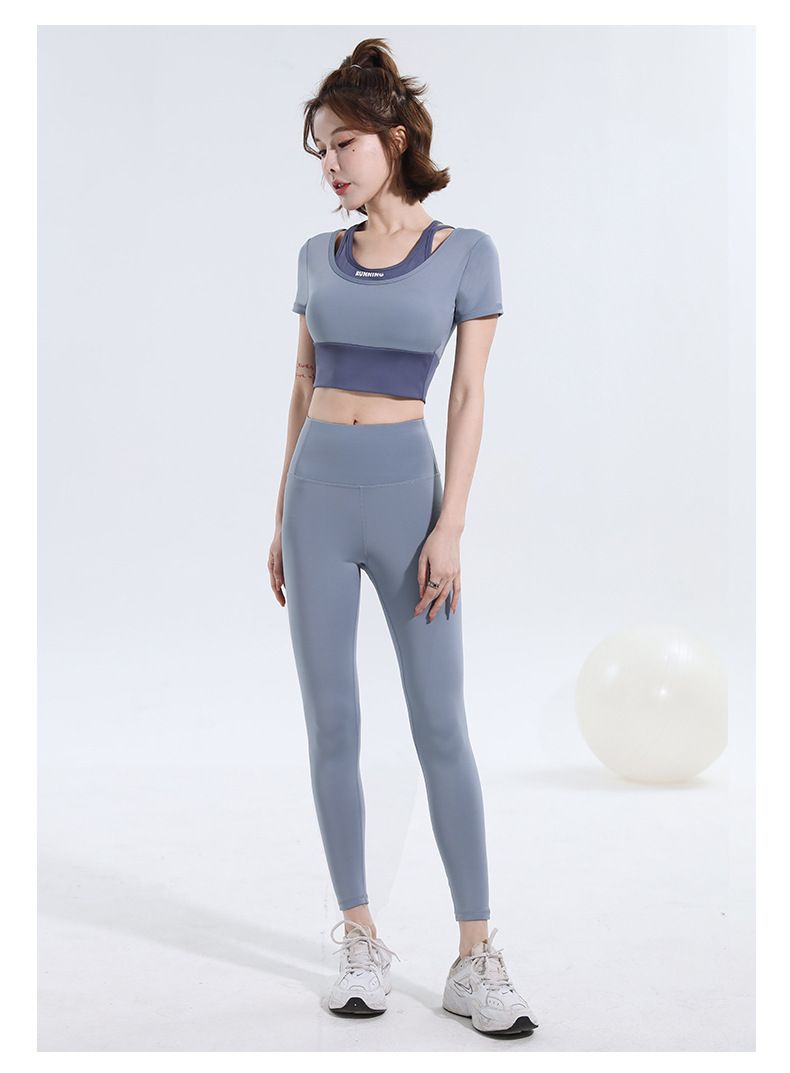 Universal size yoga pants women high waist pilates fitness set