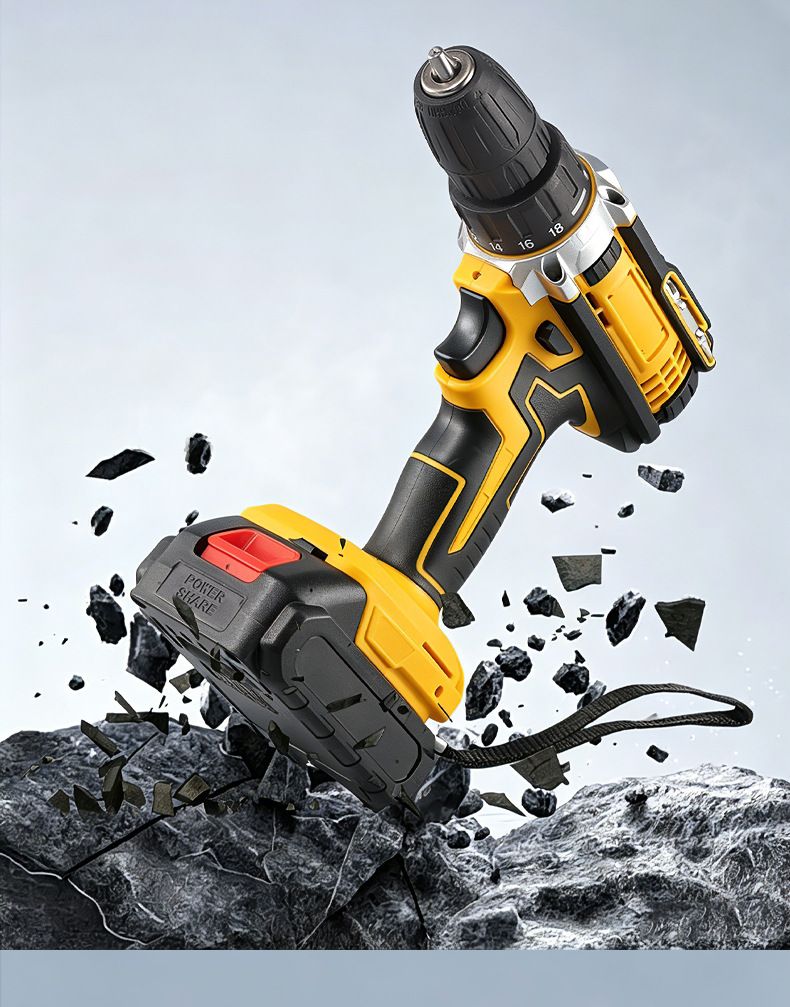21V Cordless Impact Drill, Lithium Battery, with Bits