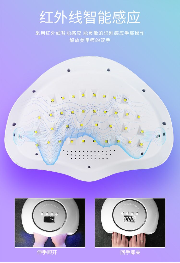Nail lamp UV/LED, BQ-72W, phototherapy machine