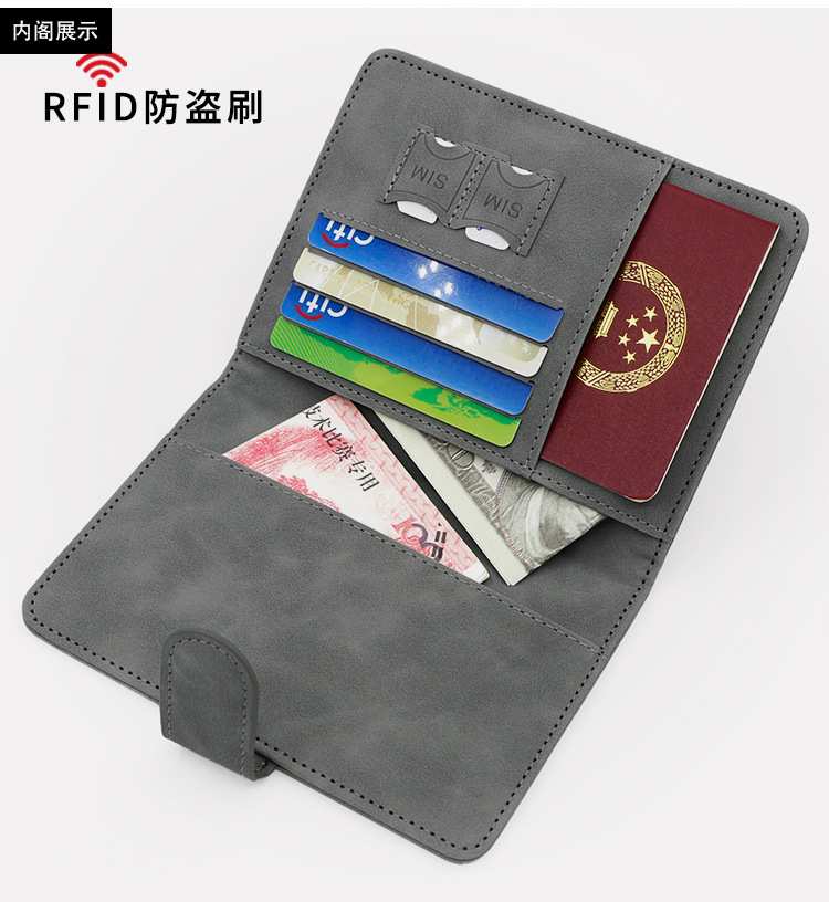 RFID-Reisepassmappe mit Dokumententasche