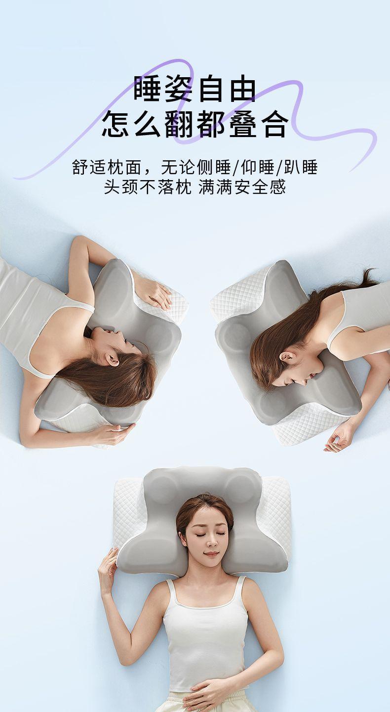 Memory-Foam-Kissen mit langsamer Rückfederung, ergonomisches Schmetterlingsdesign, Nackens