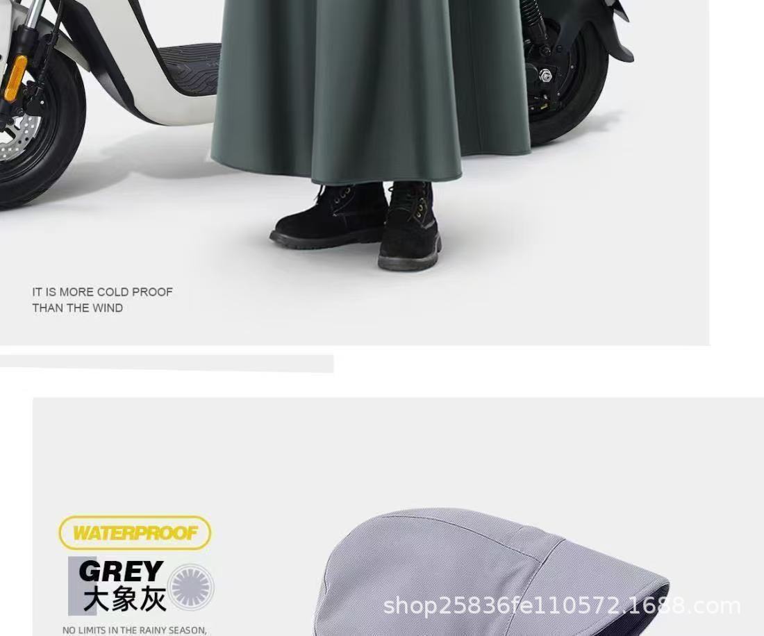 Electric vehicle raincoat, adult full body with sleeves