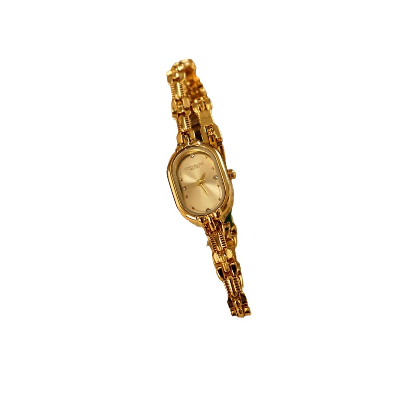 LSVTR Vintage-Damenuhr in Gold mit Mini-Armband