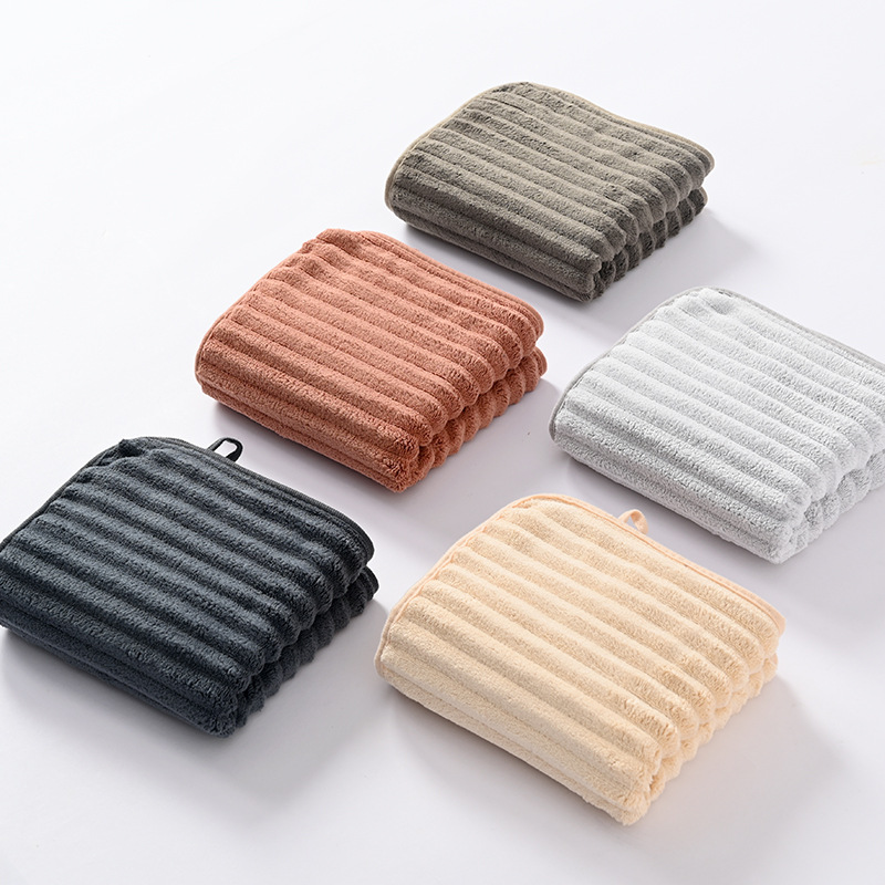 Coral fleece towel set, absorbent and quick-drying