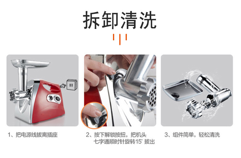 Multifunctional meat grinder and sausage filling machine