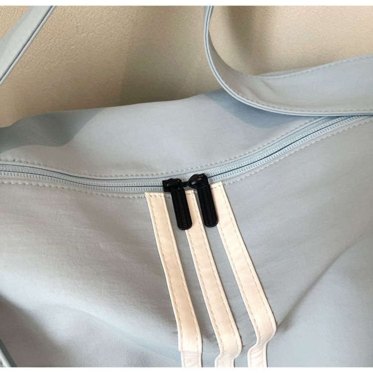 Striped Travel Bag, Large Capacity, Sports Style
