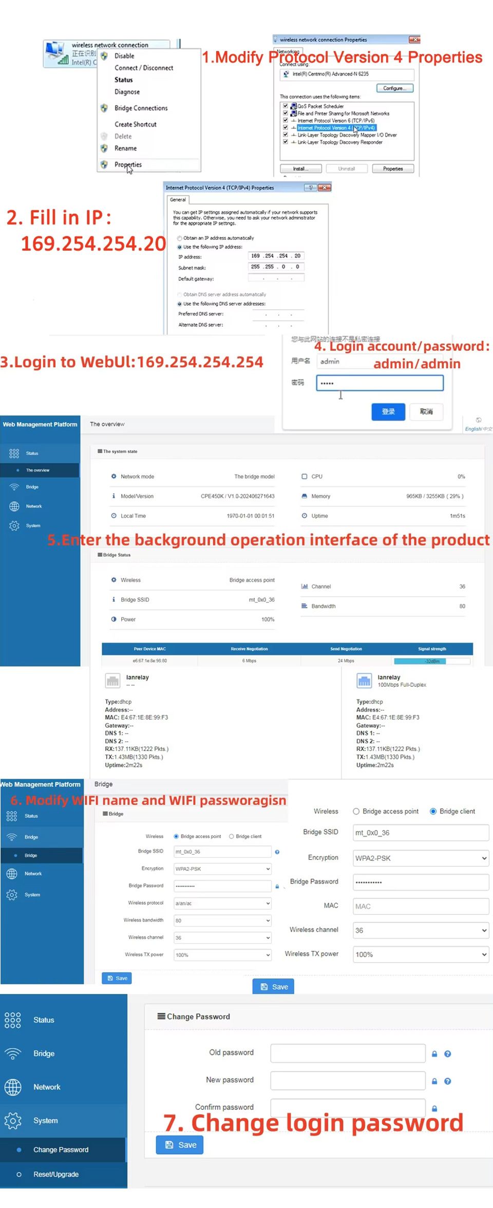 5,8-GHz-900-Mbps-Wireless-Bridge CPE Zugangspunkt
