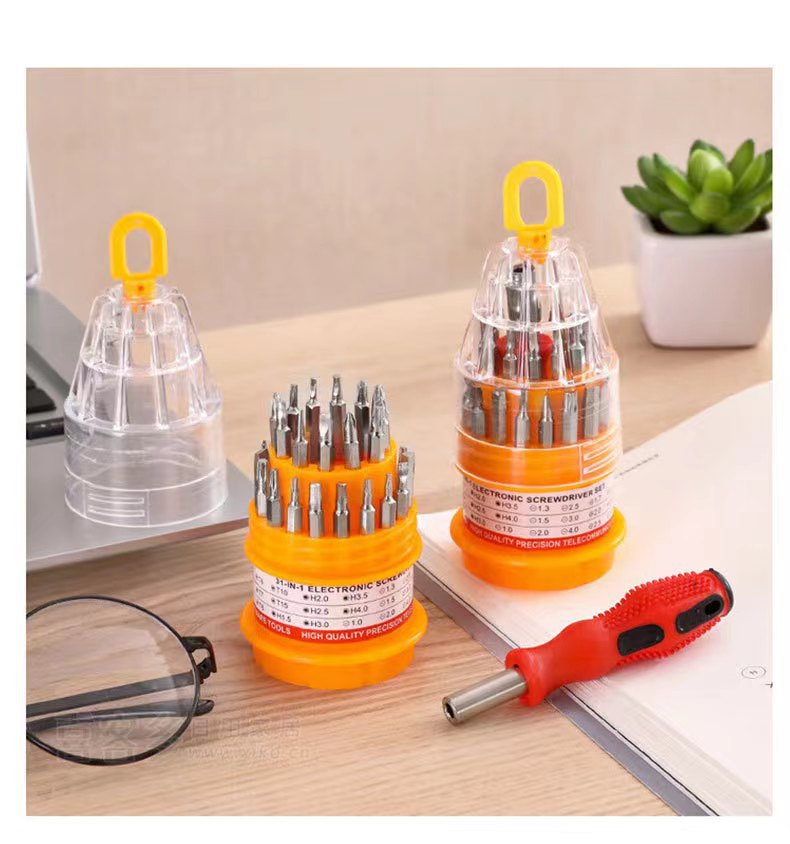 31-piece screwdriver set, phone repair, multi-function, various heads
