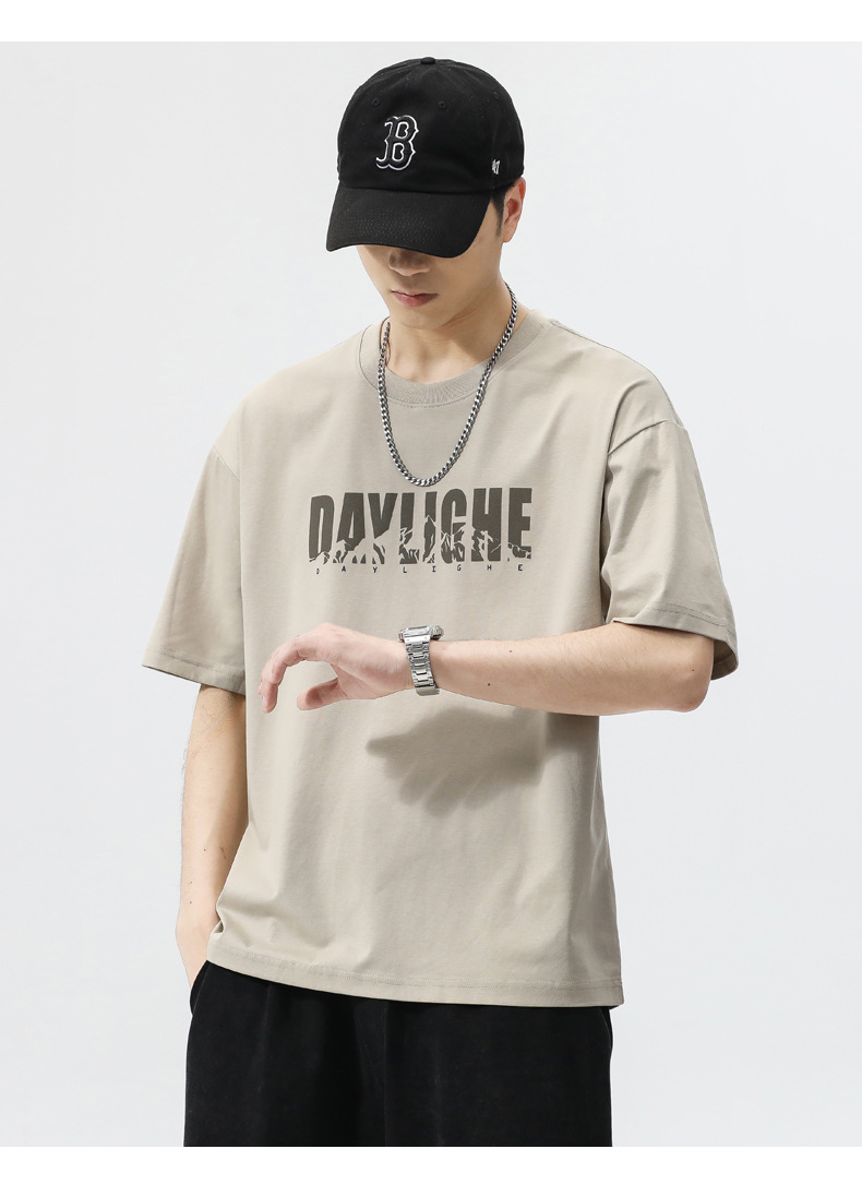 Summer men's t-shirt, short sleeve, crew neck, children's
