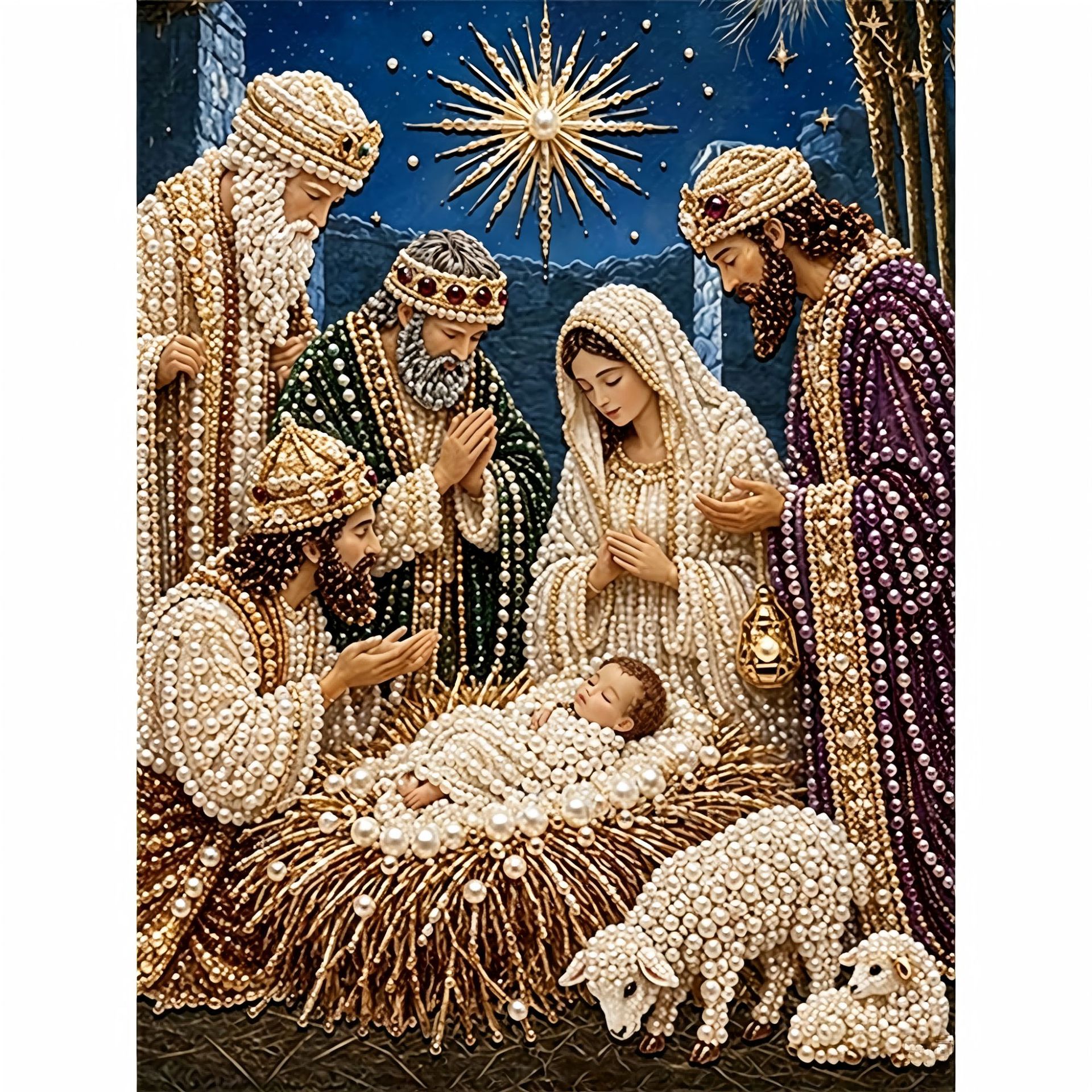 DOWMOO Christmas diamond painting kit, DIY decoration