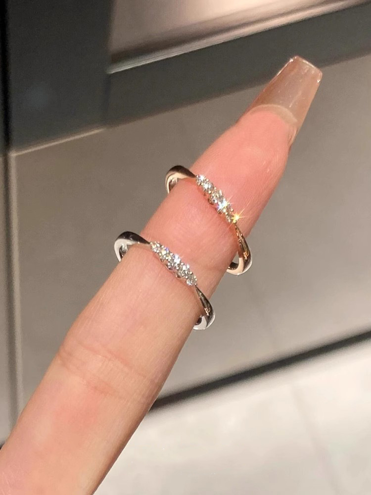 Starry Sky Pave Diamond Ring Adjustable Elegant