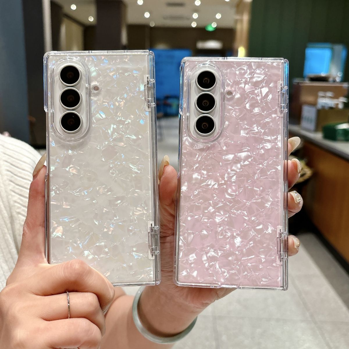 Samsung Galaxy Z Flip 8/7/6 ve Z Fold 8 kılıfı, kabuk desen