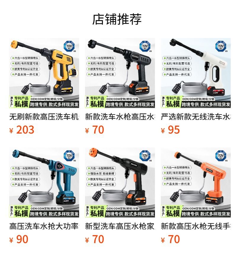Cordless High-Pressure Water Gun Lithium Battery