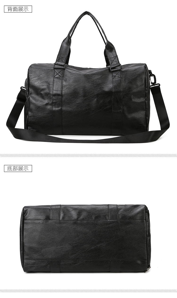 Sports Fitness Bag Leather Dry Wet Separation Large Capacity