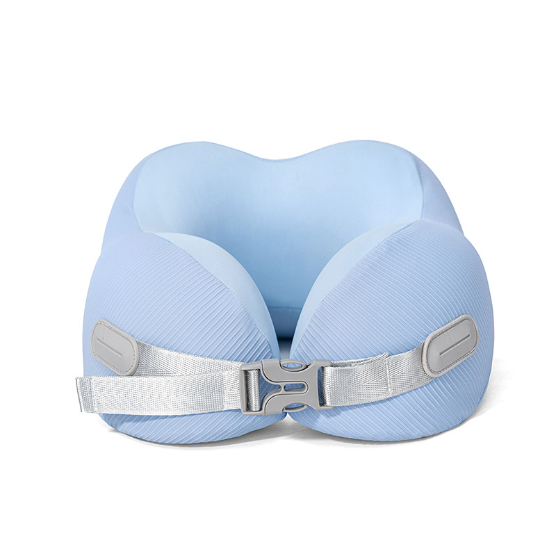 Adjustable U-shaped pillow, collapsible for travel