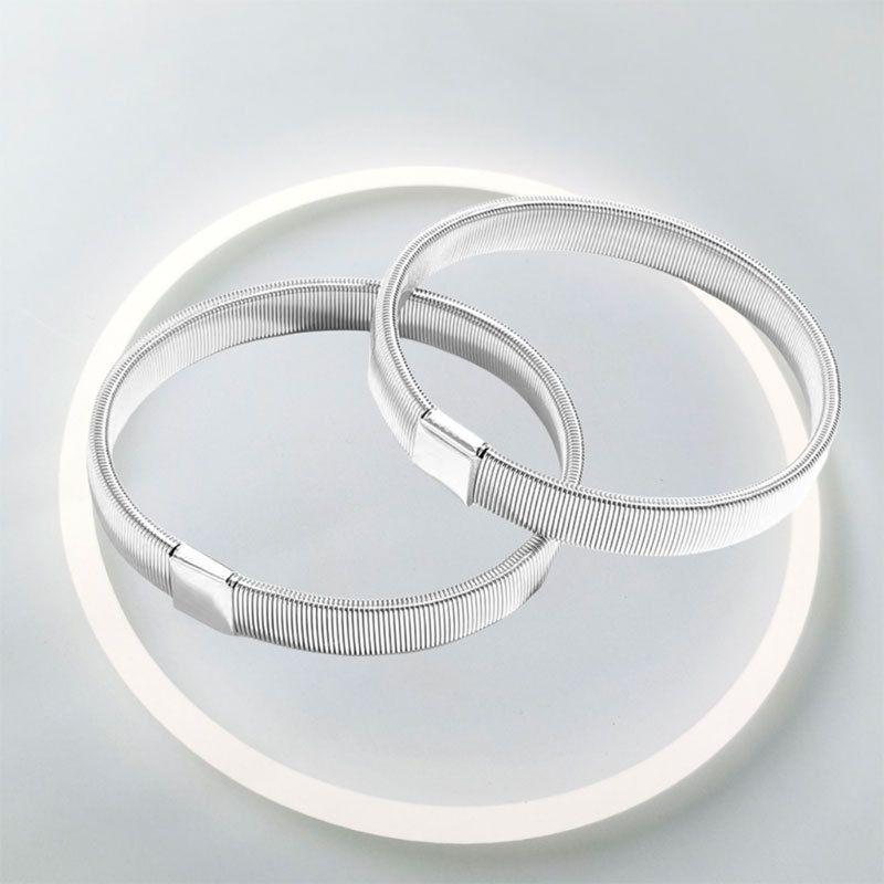 Men and women elastic metal bracelets, adjustable arm bands, non-slip