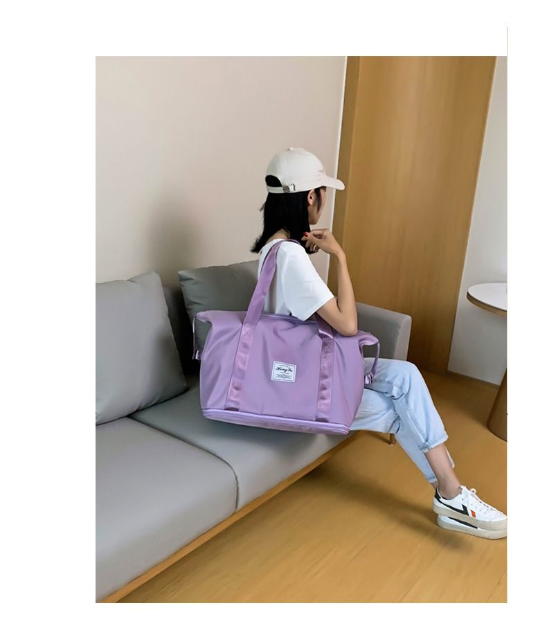 Seyahat çantası büyük kapasiteli, kadın spor yoga omuz çantası