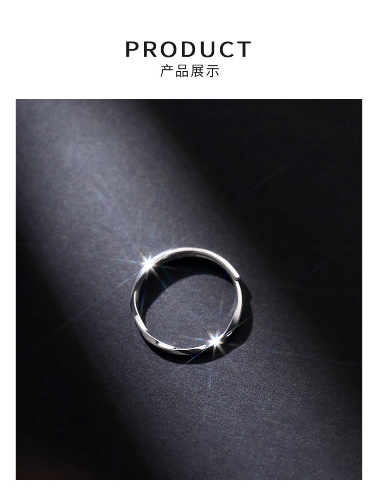925er Silber glatter minimalistischer Ring