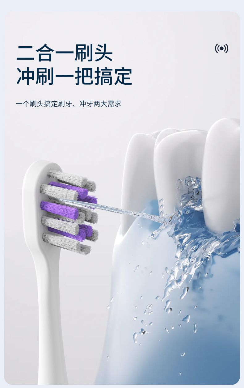 Smart electric toothbrush and water flosser combo kit, portable