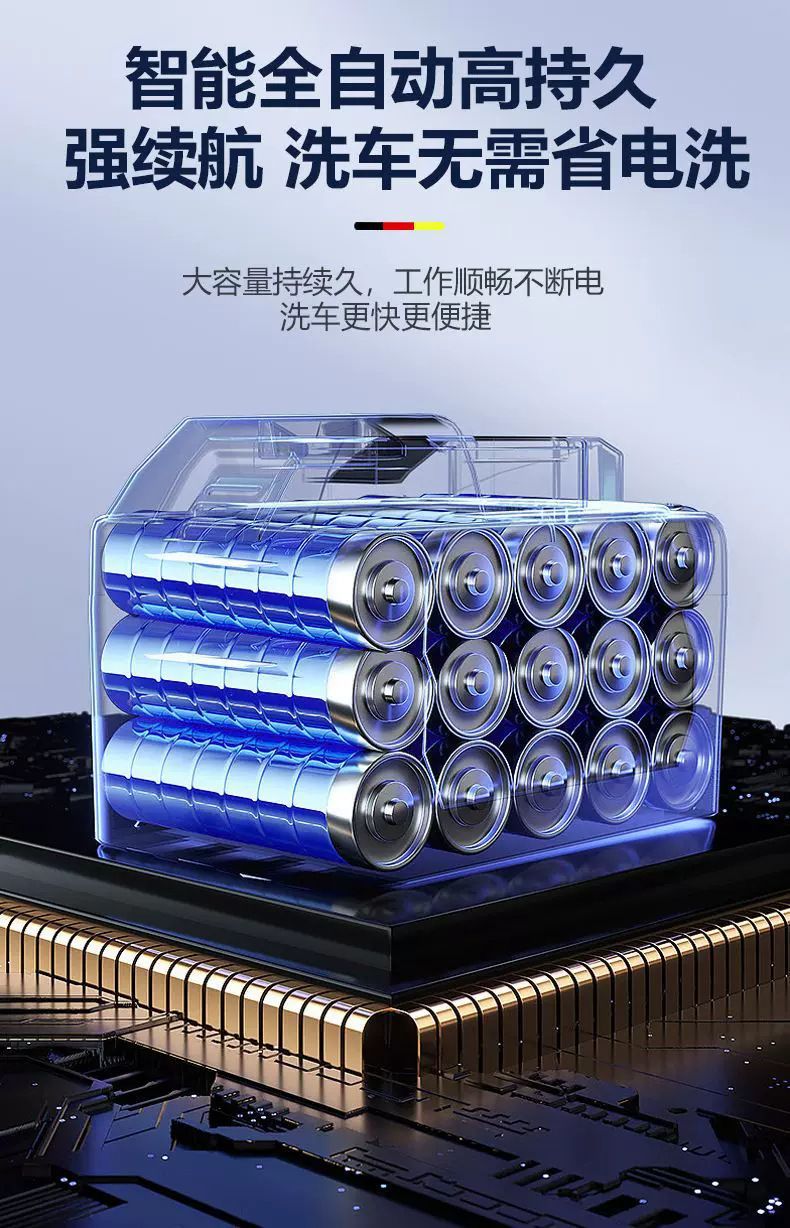 Wireless high-pressure car washer, rechargeable lithium battery