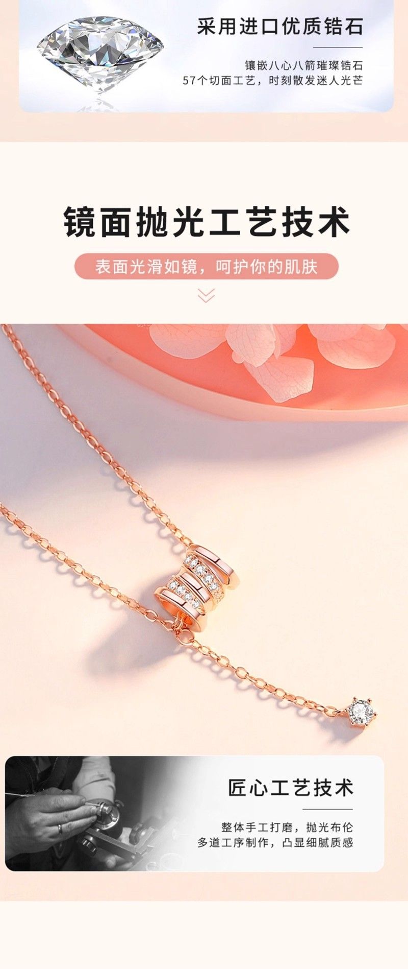 Xiaomannyao kadın kolye, lüks minimal tasarım, kristal taşlı