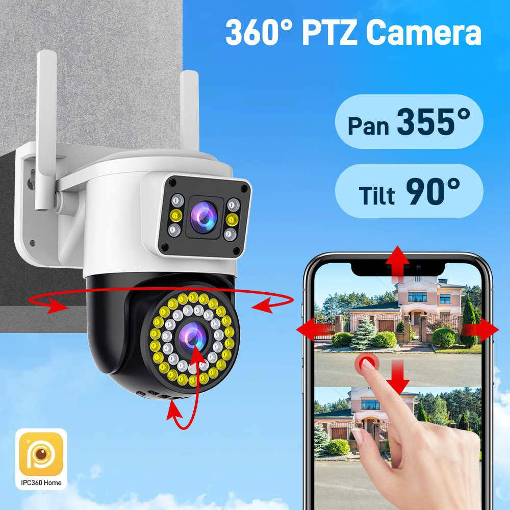 360° gözetim kamerası, gece görüşü, WiFi, 4G, su geçirmez