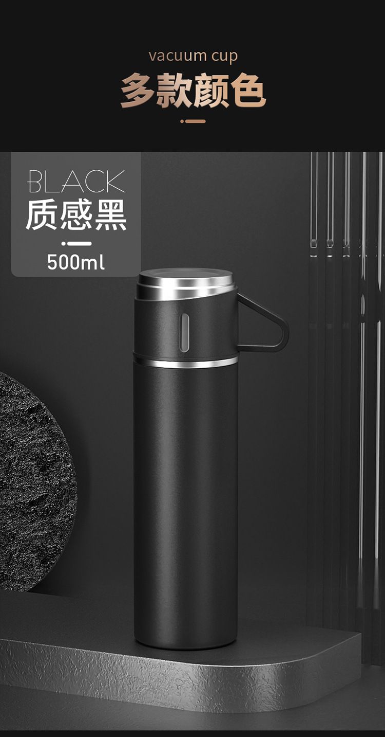 304 stainless steel thermos cup set dual lids gift box