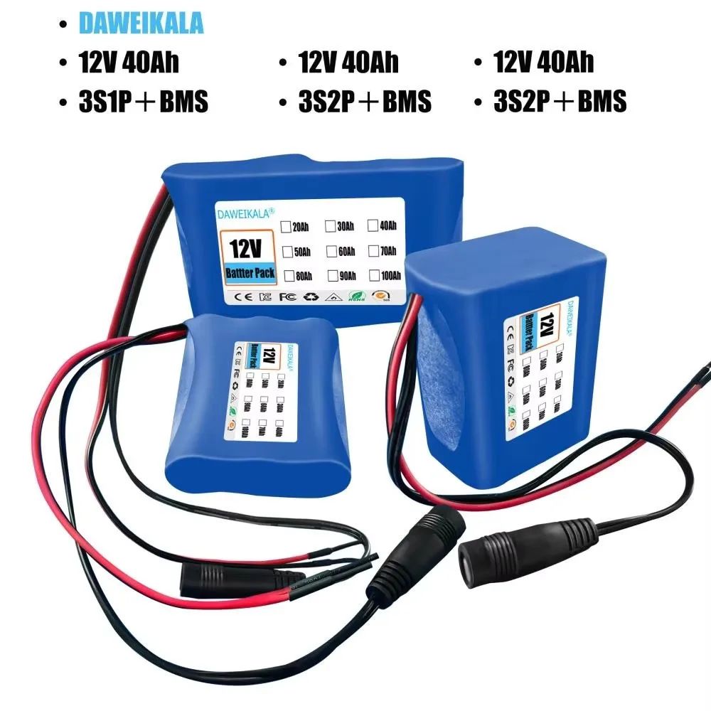 12V 40000mAh lityum iyon pil paketi, 3S2P