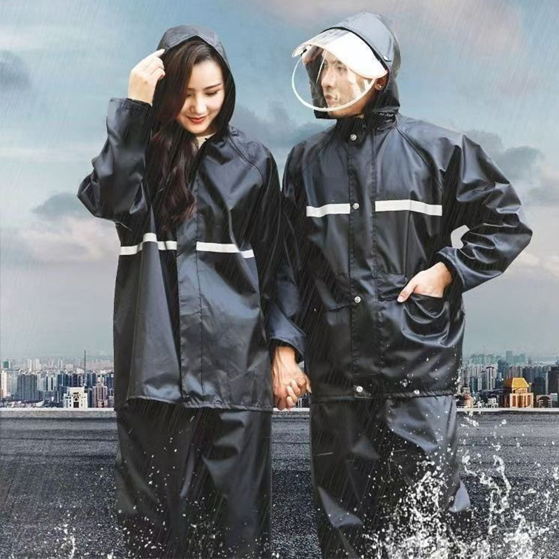 Motorcycle rain suit, two-piece, fully waterproof