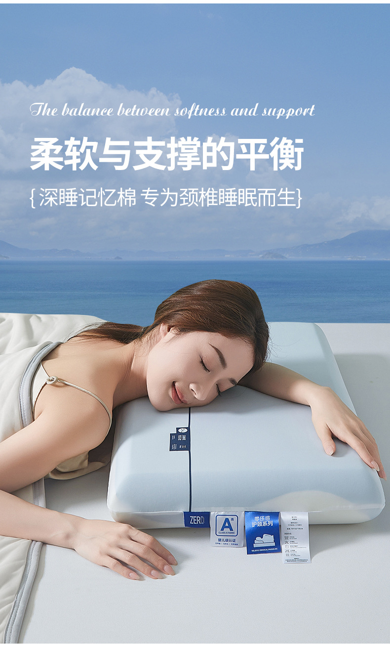 Fünf-Sterne-Hotel Memory Foam Doppelkern Schlafkissen