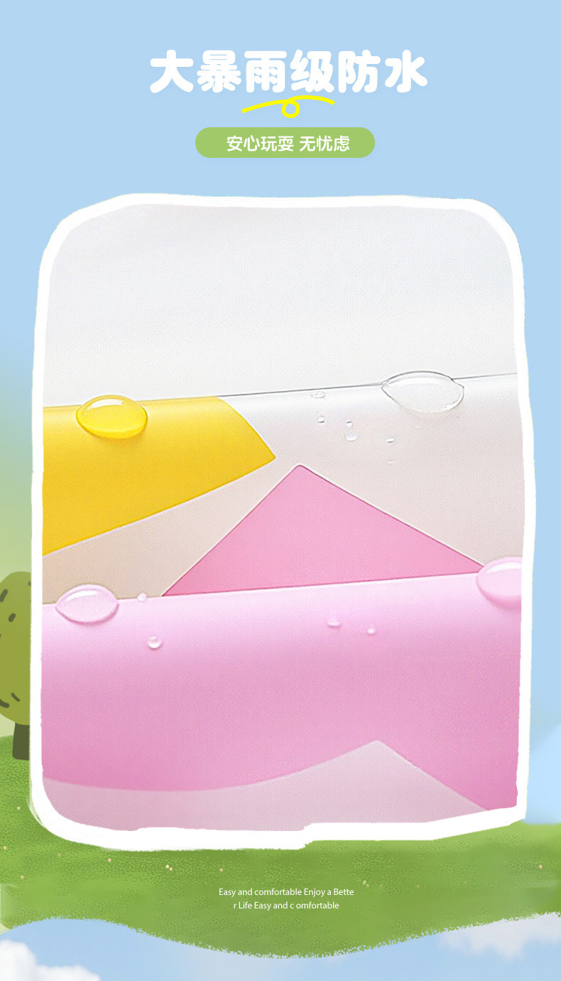 Beimei children's raincoat ages 3-6, EVA with backpack opening