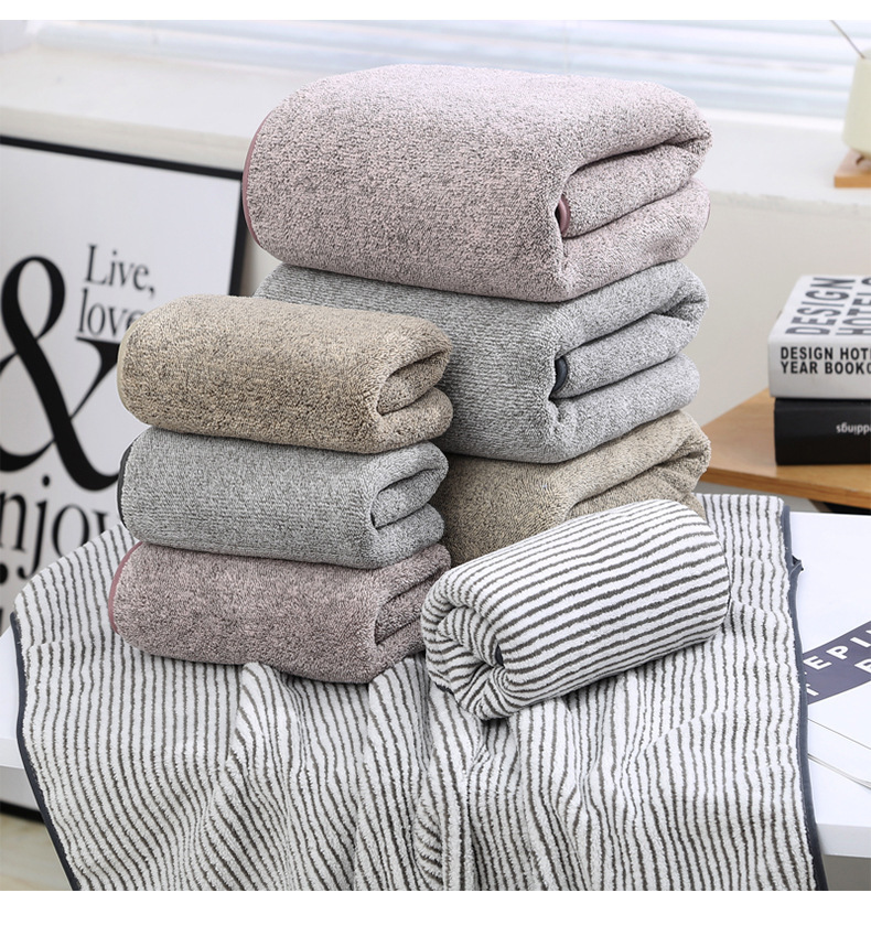 Bamboo charcoal towel set, thickened absorbent, parent-child sizes