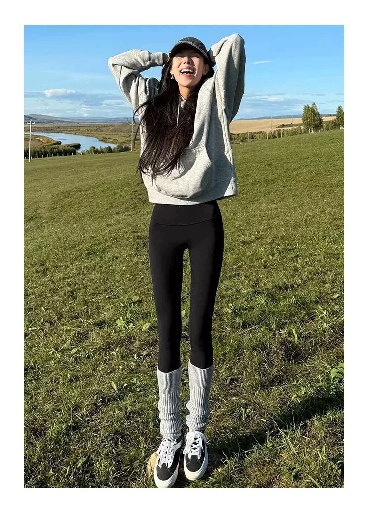 Damen-Yoga-Leggings, Shark-Modell, Taillenlifter, eng anliegend