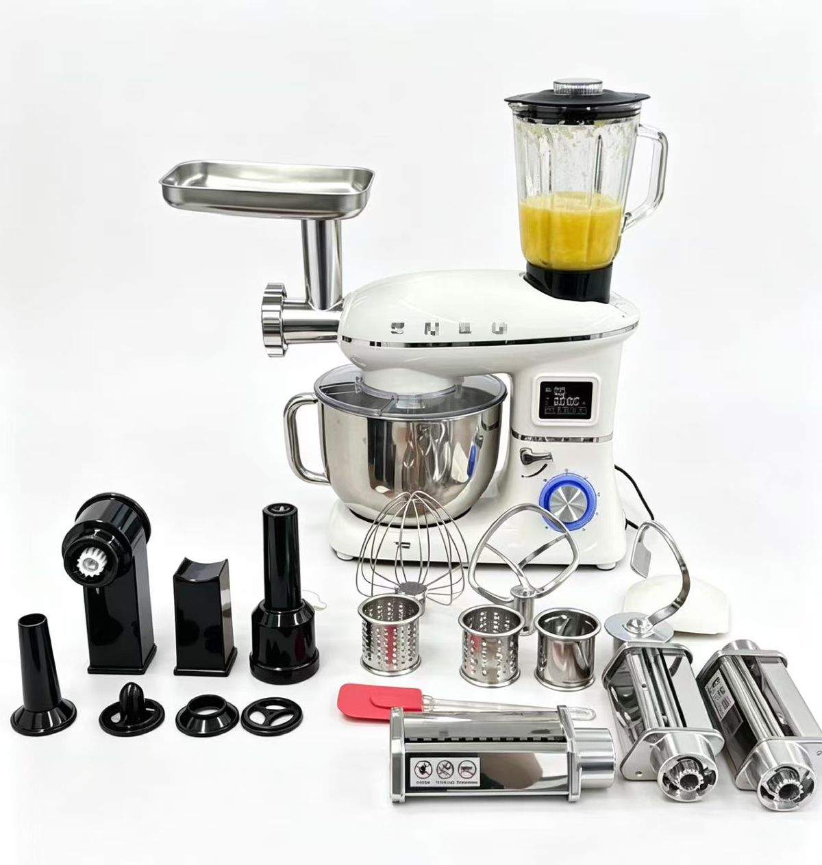 Multifunctional kitchen machine: dough, juice, meat