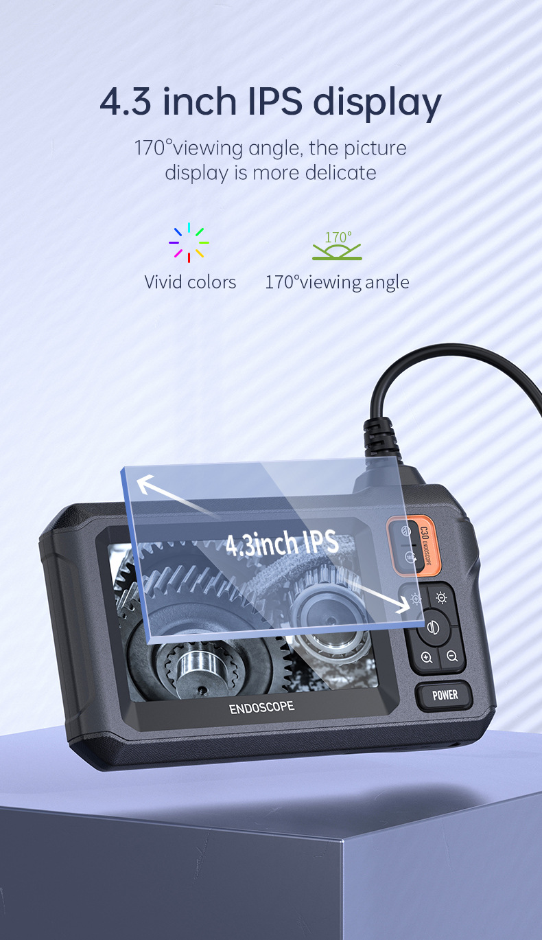 C30 Rohrendoskop HD-Bildschirm 8mm Objektiv tragbar