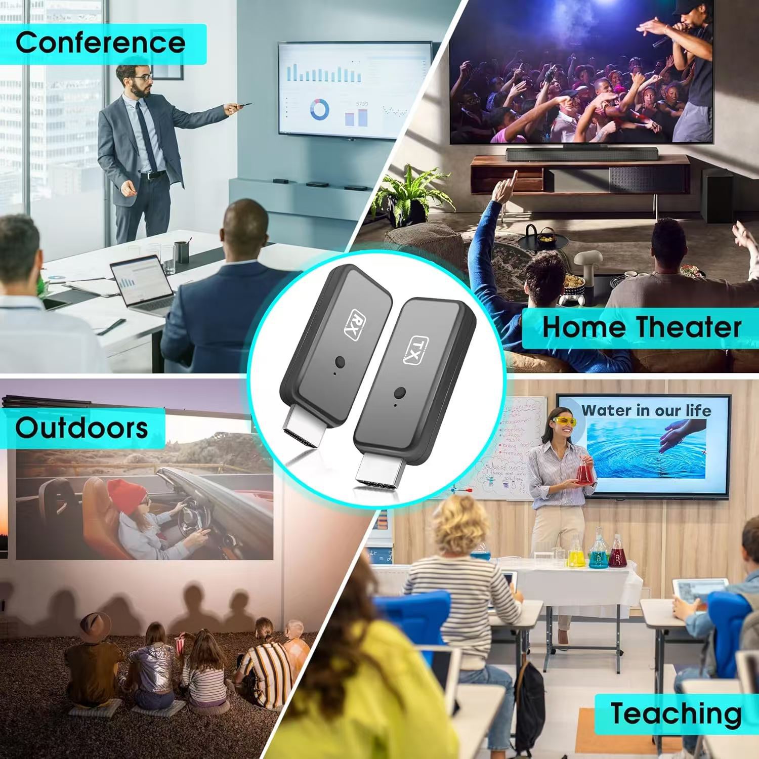 HDMI wireless extender, 4K, 60 meter range