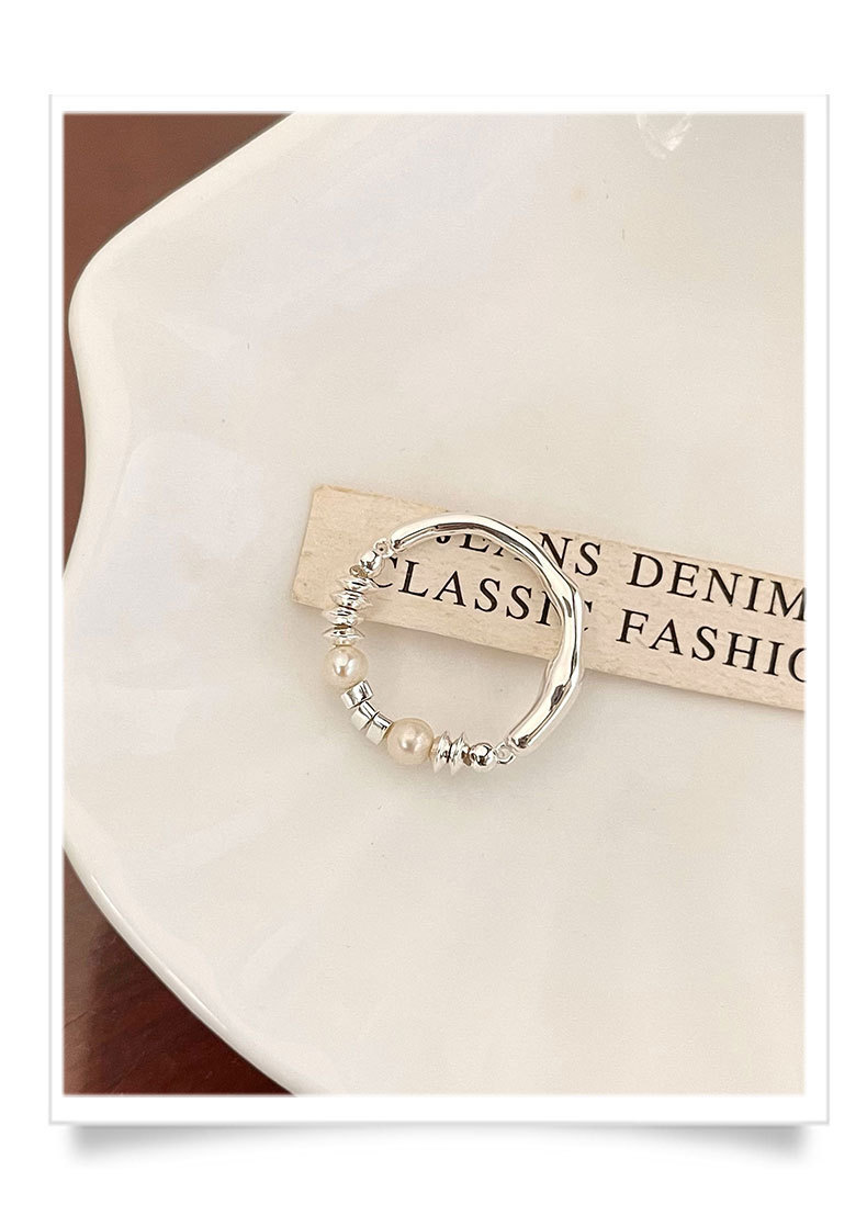 S925 Silver Pearl Creative Ring Women