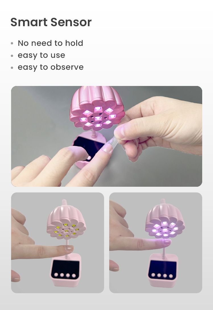 Mini taşınabilir UV tırnak kurutucu, akıllı kablosuz LED ışık