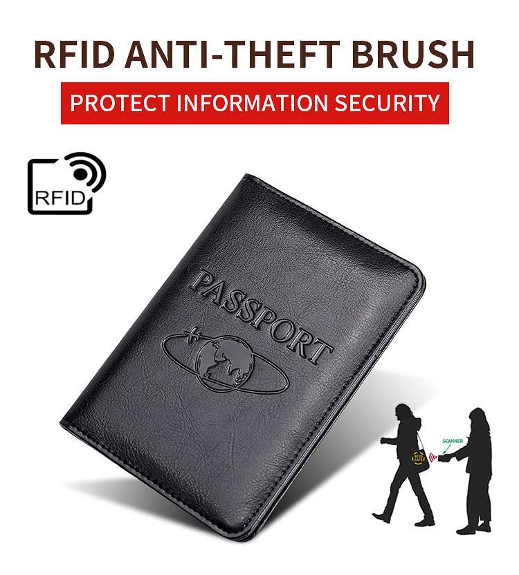 Qingyu RFID Reisepass-Schutzhülle Verrücktes Pferd Leder