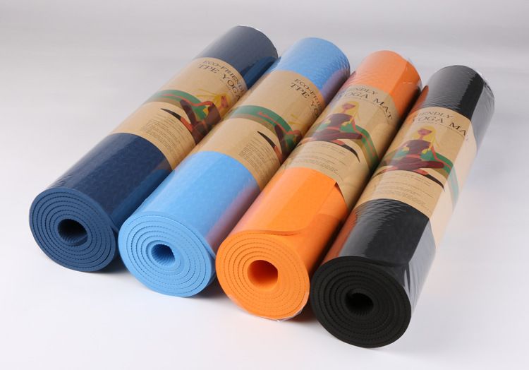 Yogamatte TPE, 183x80x0.8cm, verdickt, einfarbig, Anfänger
