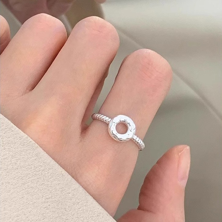 Damenring aus 925er Silber, unregelmäßiges Design