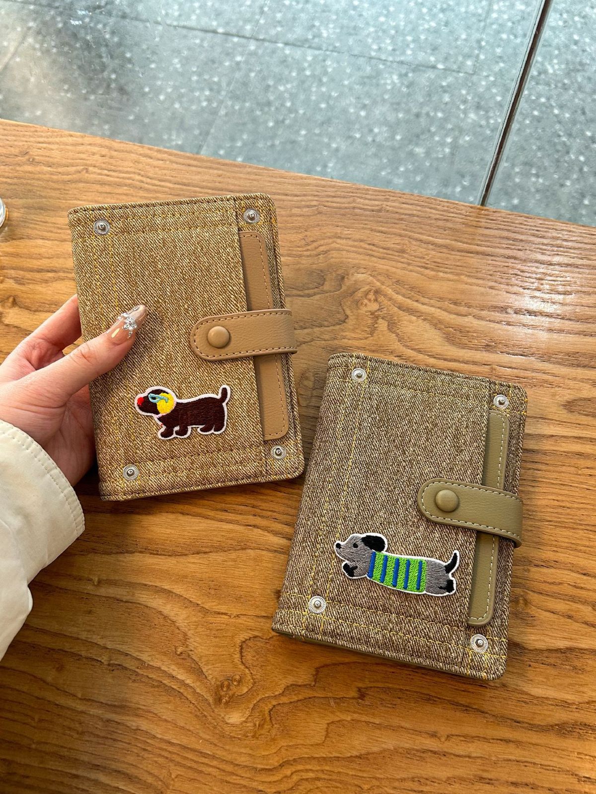 Puppy-design passport and document wallet for travel