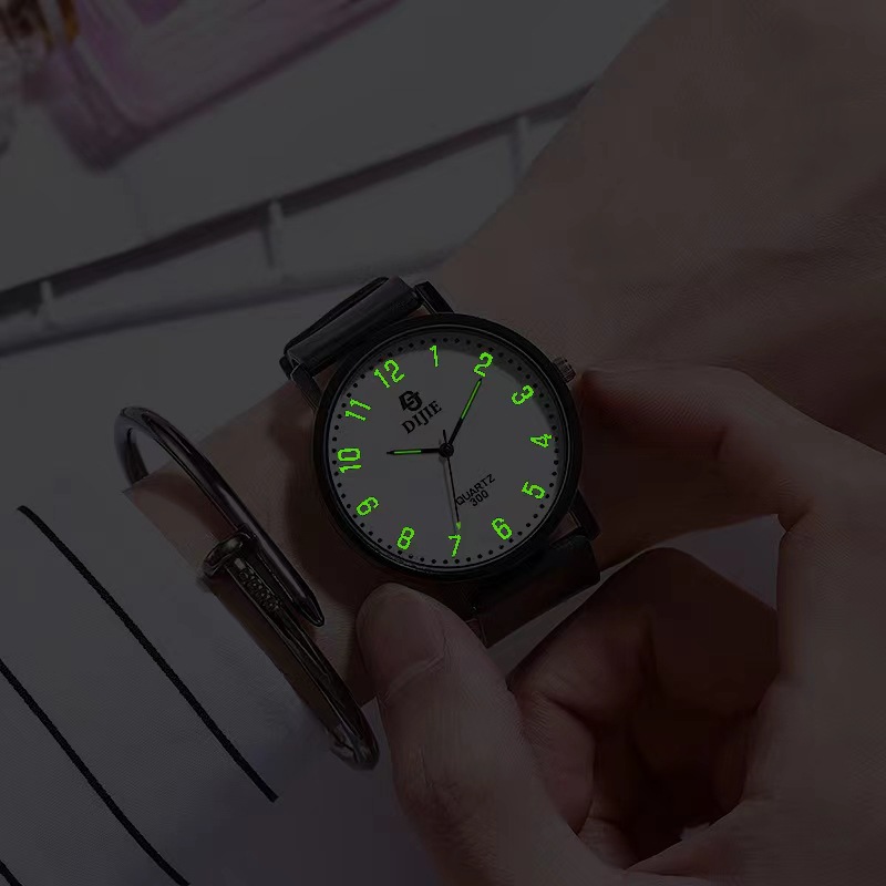 Men's and women's quartz watch, simple elegant style, student watch