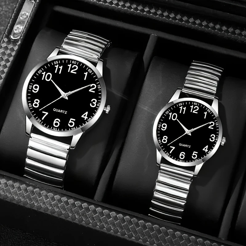 Seniorenarmbanduhr, große Ziffern, Nachtleuchtfunktion, Quarzwerk