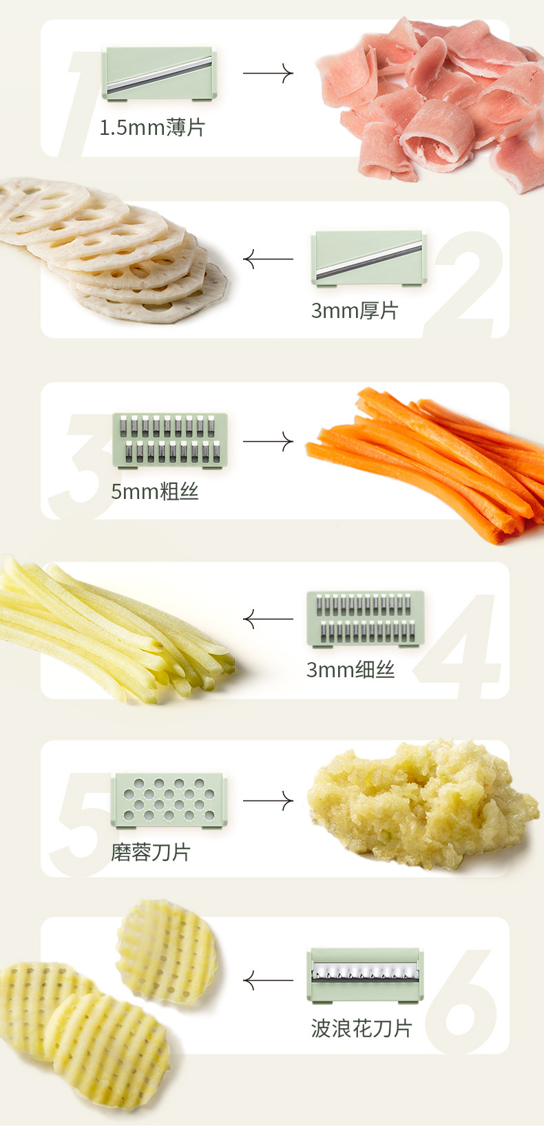 Multifunctional vegetable grater, safe, stainless steel