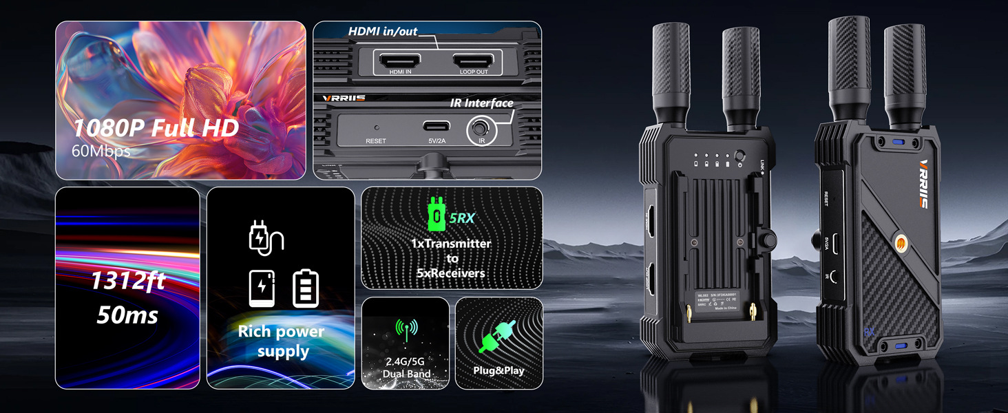 HDMI wireless extender 400m 1080p HD video transmitter