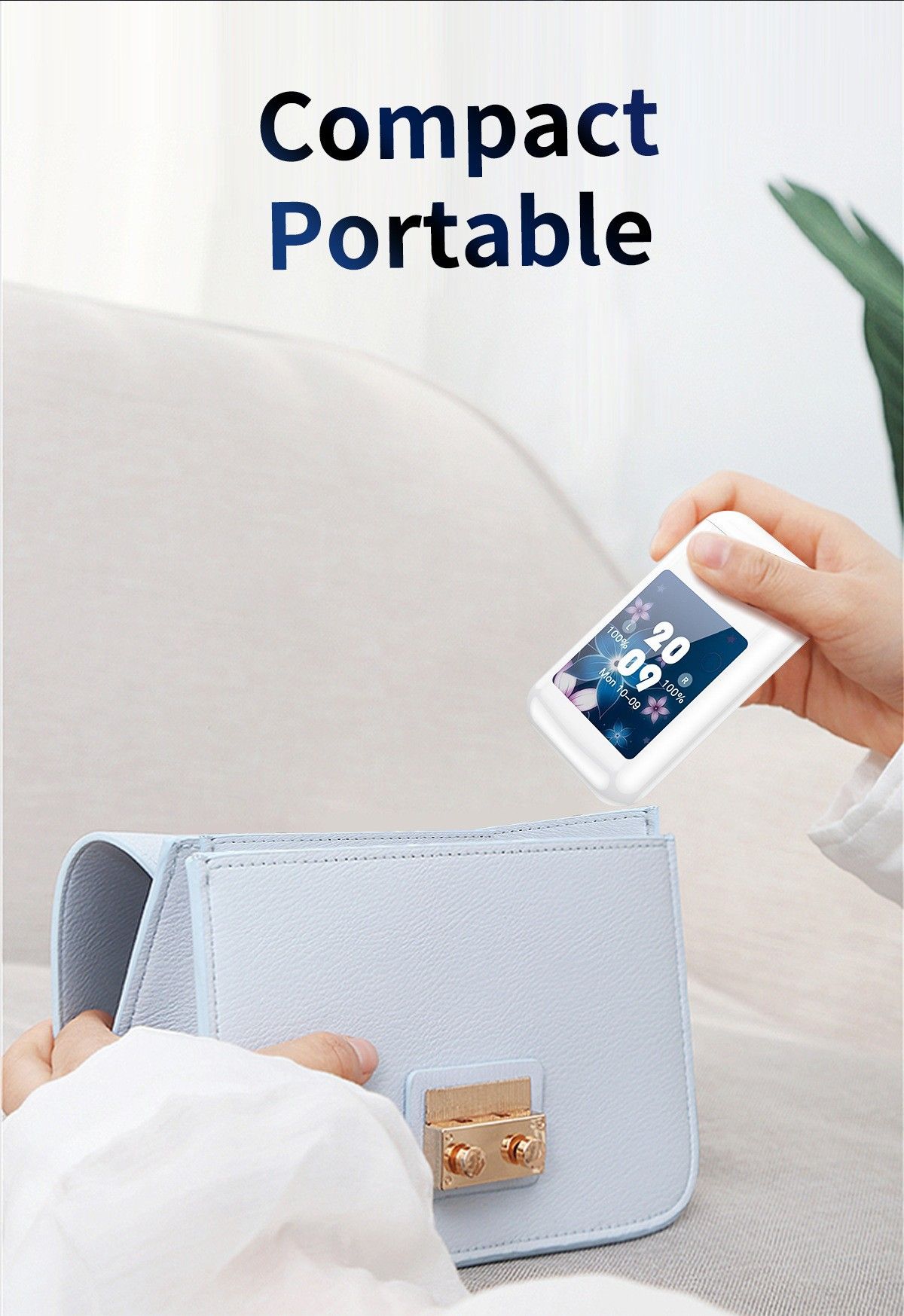 A98 BOX Bluetooth Earbuds Power Bank with 2.8 Inch Display 3-in-1