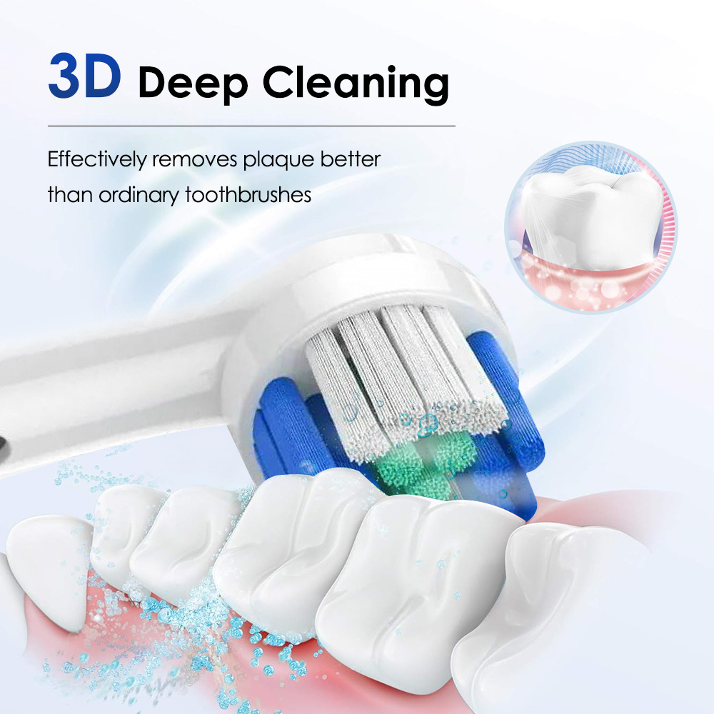 Rotating electric toothbrush with 5-level adjustment and soft bristles